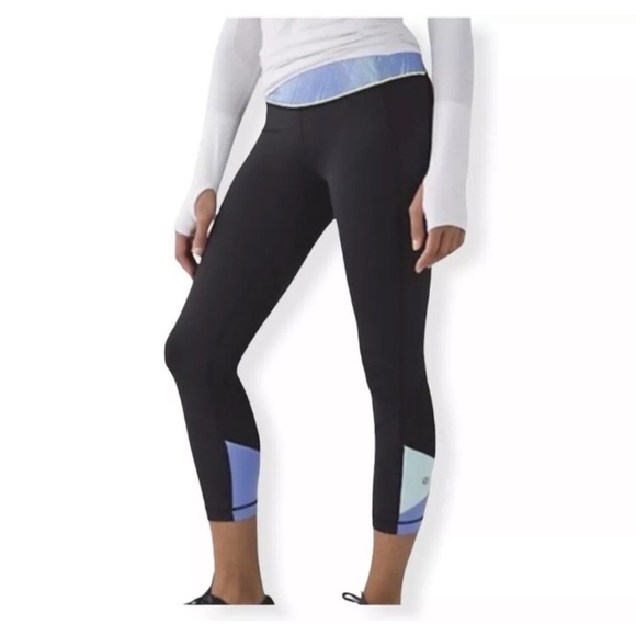 Lululemon Wind Chill White Lullaby Pace Rival Crop 22” Leggings Size 4 - Picture 1 of 8